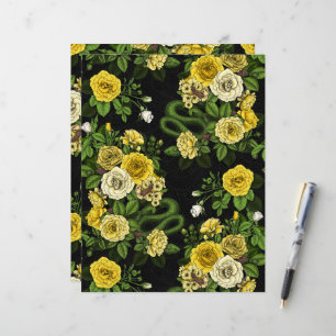 Hidden in the roses, yellow and green