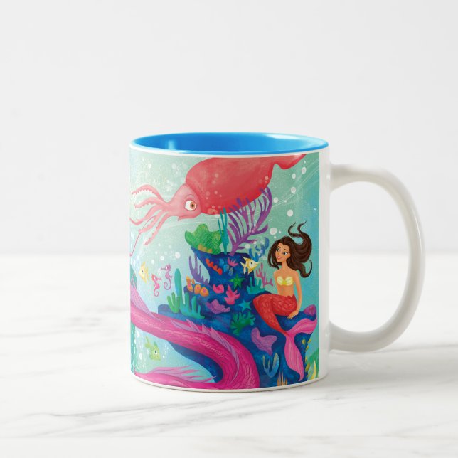 Hidden Ocean Treasures Two-Tone Coffee Mug (Right)