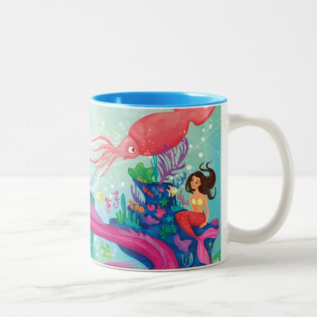 Hidden Ocean Treasures Two-Tone Coffee Mug (Right)