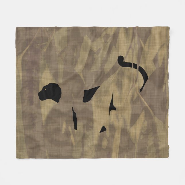 Hidden Panther Fleece Blanket (Front (Horizontal))