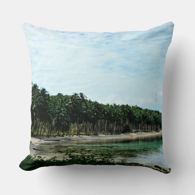 Hidden Paradise in Port Barton, Philippines Throw Pillow (Front)