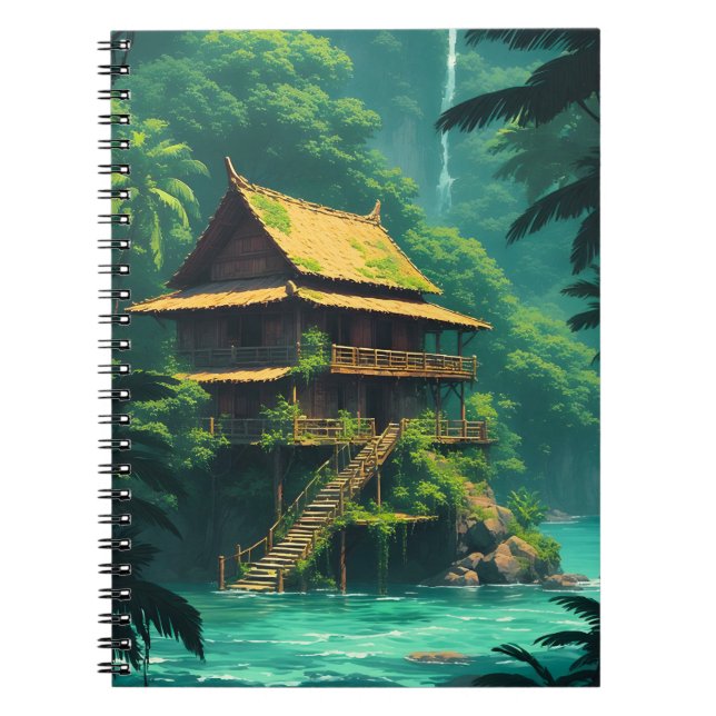 Hidden Rumah in the Rainforest Notebook (Front)