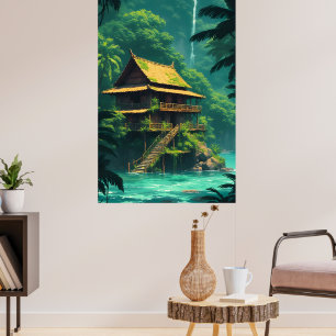 Hidden Rumah in the Rainforest Poster