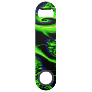 Hidden Valley Neon Green, Blue, Black, White Swirl Bar Key