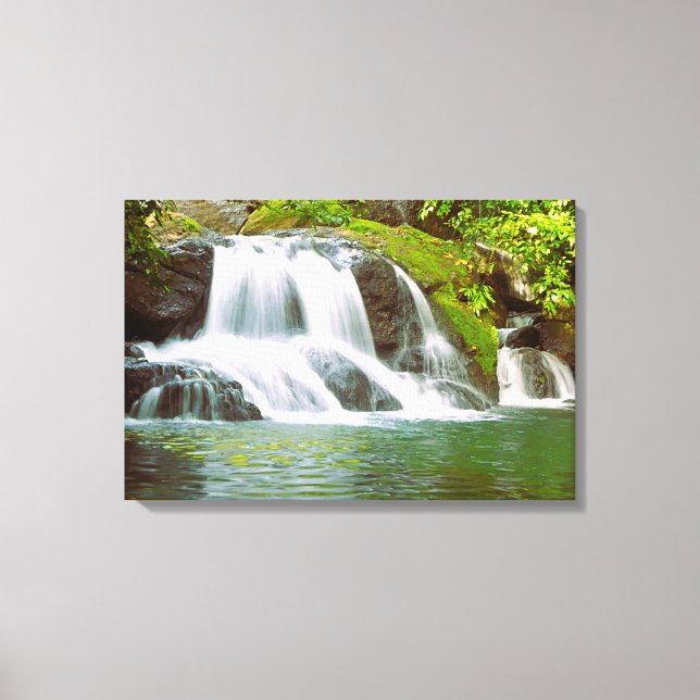 Hidden Waterfall Stretched Canvas Print (Front)