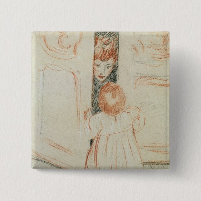 Hide and Seek 2 Inch Square Button (Front)