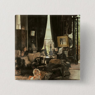 Hide and Seek, c.1880-82 2 Inch Square Button