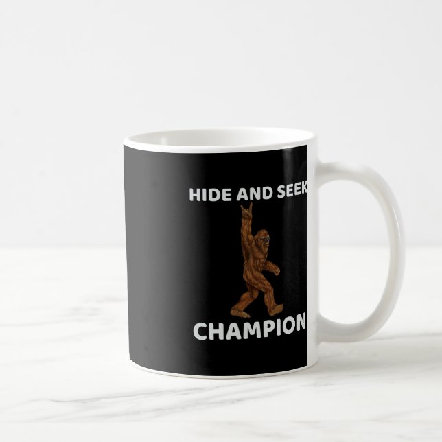 Hide And Seek Champion  Bigfoot Fun Saying Big Foo Coffee Mug (Right)