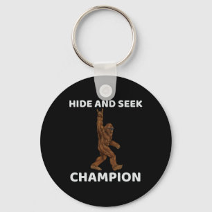 Hide And Seek Champion  Bigfoot Fun Saying Big Foo Keychain
