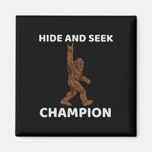 Hide And Seek Champion Bigfoot Fun Saying Big Foo Magnet