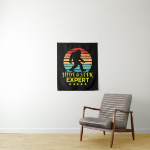 Hide And Seek Expert Bigfoot Funny Tapestry