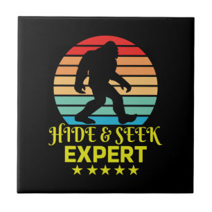 Hide And Seek Expert Bigfoot Funny Tile