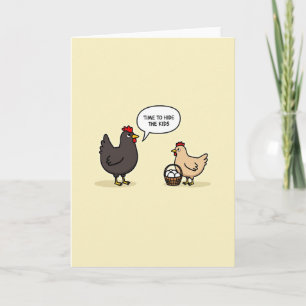 Hide The Kids Funny Bird Card