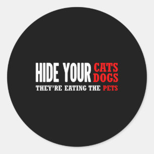 Hide Your Cats Voting Trump 2024 Election Classic Round Sticker