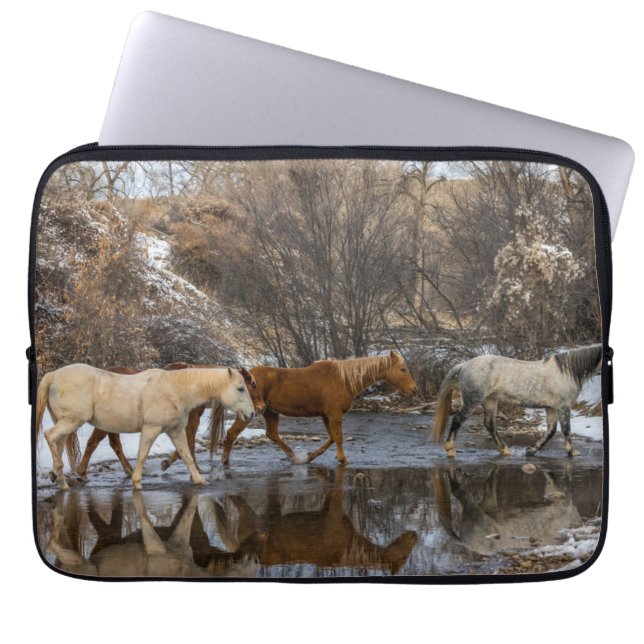 Hideout Horse Ranch Laptop Sleeve (Front)