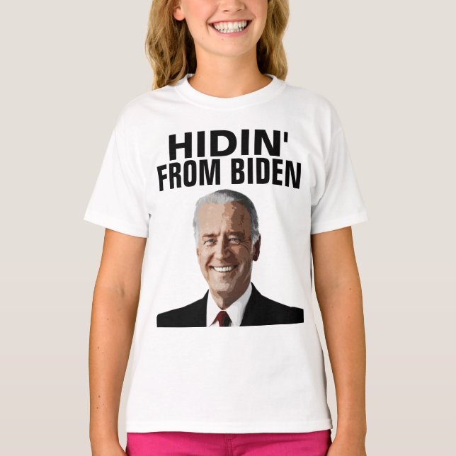 HIDIN' FROM BIDEN KIDS T-Shirts (Front)