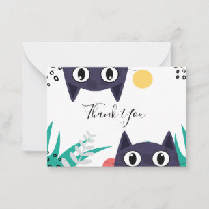 Hiding Cat Thank You Card
