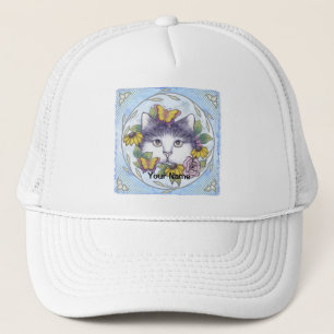 Hiding Cat  Trucker Hat