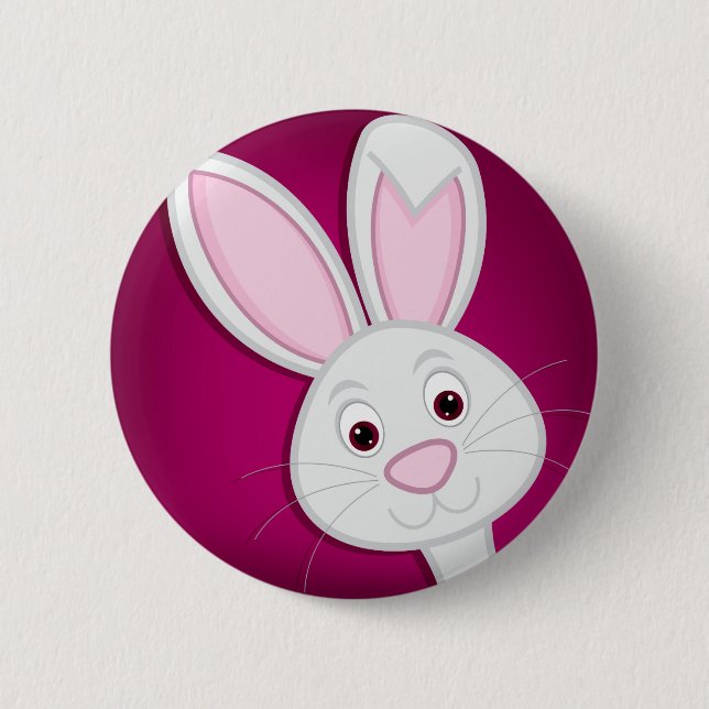 Hiding Easter Bunny 2 Inch Round Button (Front)