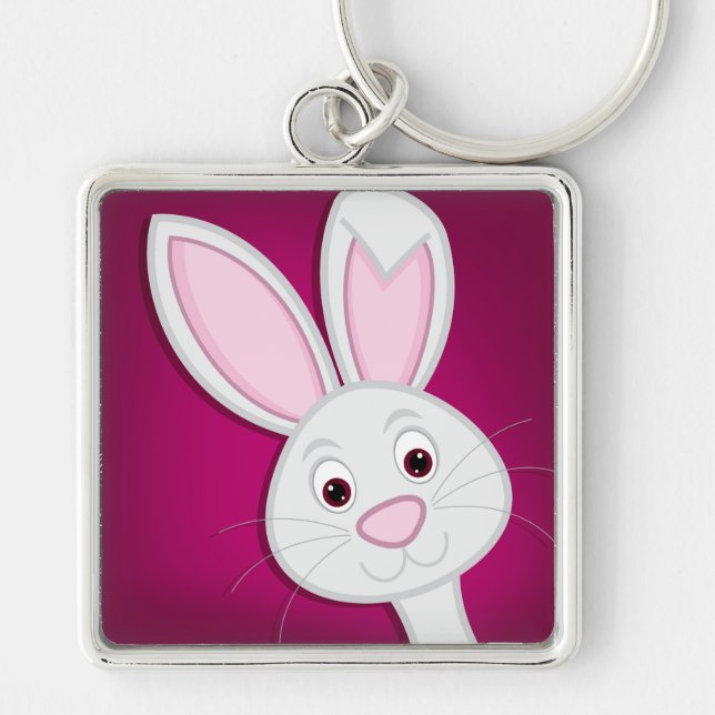Hiding Easter Bunny Keychain (Front)