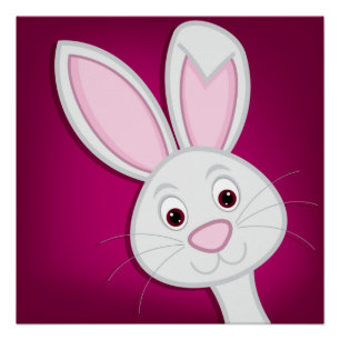 Hiding Easter Bunny Poster