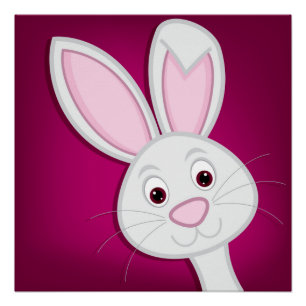Hiding Easter Bunny Poster