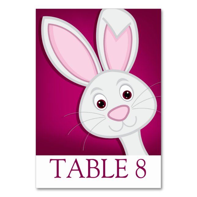 Hiding Easter Bunny Table Number (Front)