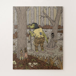 Hiding from Stinkbottom Troll Jigsaw Puzzle