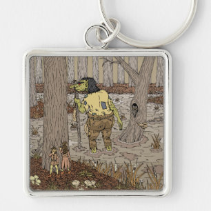 Hiding from Stinkbottom Troll Keychain