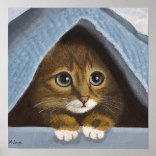 Hiding Kitten - Fine Art Print