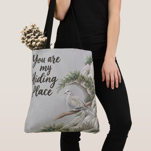 Hiding Place - Psalm 32:7 Tote Bag (Close Up)