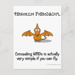 Hiding weapons of mass destruction isn't hard postcard