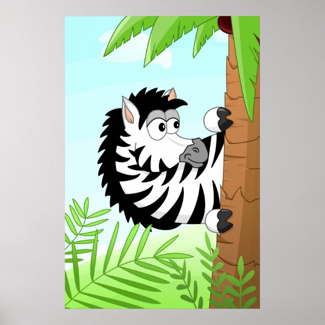 Hiding Zebra Poster (Front)