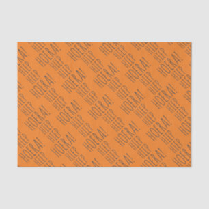 Hiep Hiep Hoera Orange Balloon Dutch Birthday Tissue Paper