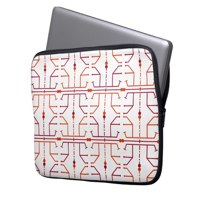 Hieroglyph Abstract Pattern Laptop Sleeve 13-inch (Front Left)