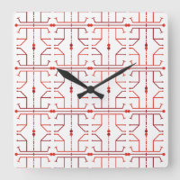 Hieroglyph Abstract Pattern Wall Clock