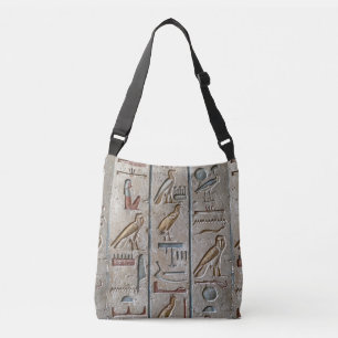 Hieroglyph Ancient Egypt Language Engraved Text Crossbody Bag