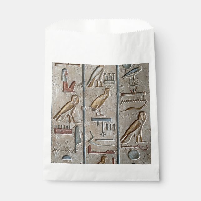 Hieroglyph Ancient Egypt Language Engraved Text    Favour Bag (Front)
