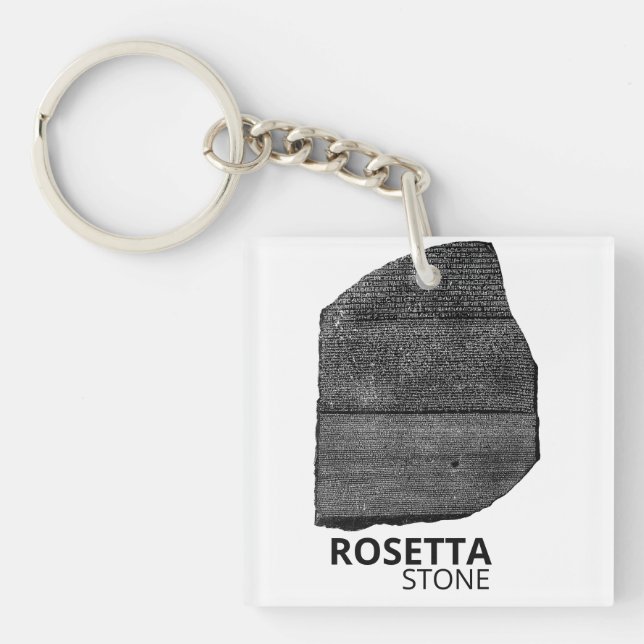 Hieroglyph Ancient Egypt Language Engraved Text    Keychain (Front)