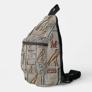 Hieroglyph Ancient Egypt Language Engraved Text Sling Bag