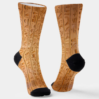 Hieroglyph Ancient Egypt Language Engraved Text    Socks