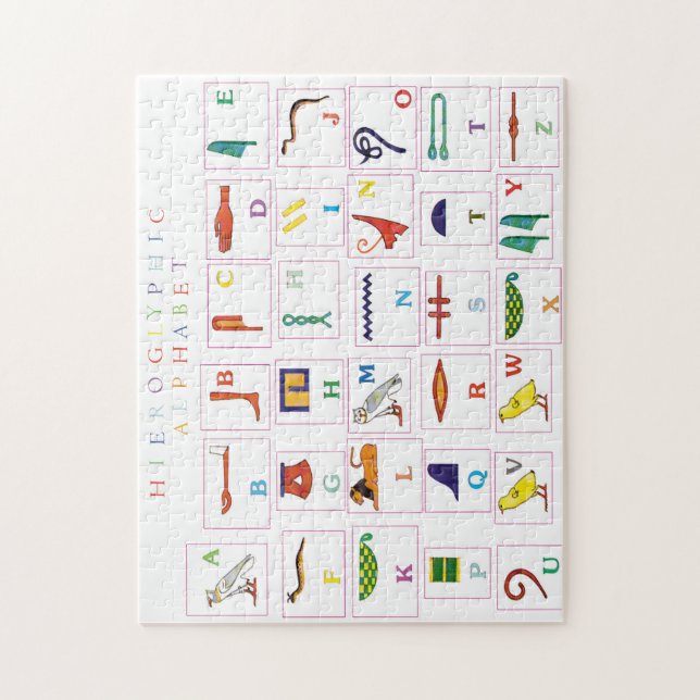 Hiéroglyphe Alphabet puzzle (Vertical)