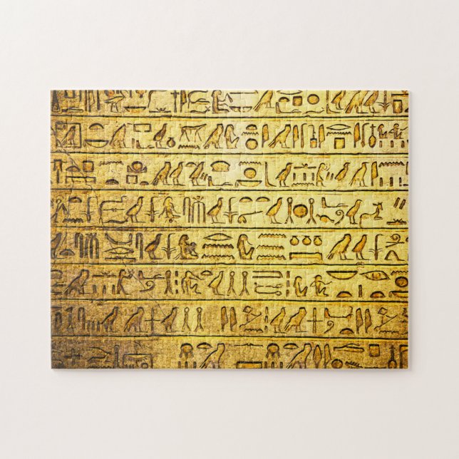 Hiéroglyphes égyptiens anciens Puzzle jaune (Horizontal)