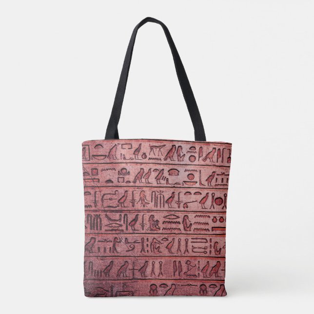 Hiéroglyphes égyptiens anciens Sac fourre-tout rou (Dos)