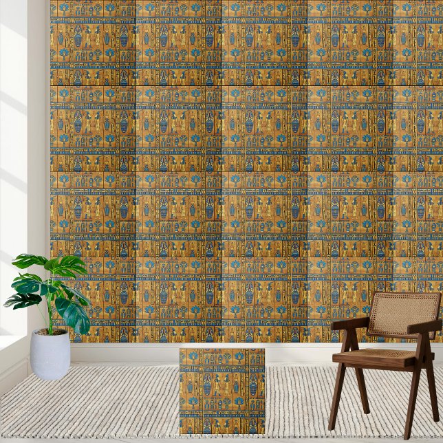 Hiéroglyphes égyptiens mystique Carreaux d'accent (Mystic Egyptian Hieroglyphs Home Accent Tile)