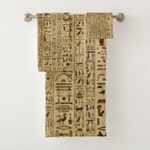 Hiéroglyphes égyptiens sur le papyrus