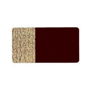 Hieroglyphics Address Label