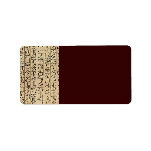 Hieroglyphics Address Label (Front)