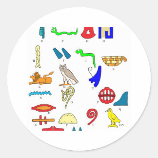Hieroglyphics Classic Round Sticker