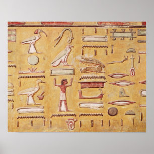 Hieroglyphics, from the Tomb of Seti I Poster